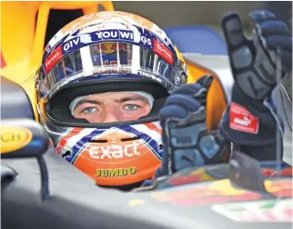  ??  ?? UNREPENTAN­T: Red Bull’s teen sensation Max Verstappen