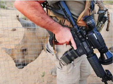  ?? PICTURE: HENK KRUGER ?? ON GUARD: Aquila Private Game Reserve near Touws River, where animals including rhino are being protected by anti-poaching units around the clock. The units comprise highly skilled ex-military security personnel.