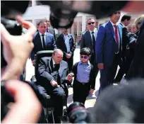  ?? Zohra Bensemra / Reuters ?? Algerian president Abdelaziz Bouteflika, 80, cast his ballot in Algiers.