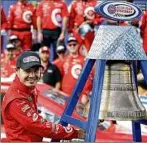  ?? Alex Gallardo / AP ?? Kyle Larson has two wins at Fontana. He won in 2017, above, and is also the defending champion.