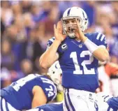  ?? ANDREW WEBER, USA TODAY SPORTS ?? Colts quarterbac­k Andrew Luck passed for 376 yards and a touchdown to even his career playoff record at 2-2.