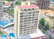  ??  ?? Apartament­os Payma hotel in Benidorm where Kirsty Maxwell died on April 29, 2017
