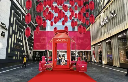  ?? — Photos: Lancome ?? Be sure to check out the red Lancome lanterns at the main entrance of Pavilion Kuala Lumpur.