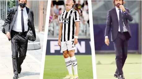  ?? ANSA GETTY IMAGES ANSA ?? Andrea Agnelli, 45 anni
Cristiano Ronaldo, 36 anni, in maglia Juve
Andrea Pirlo, 42 anni