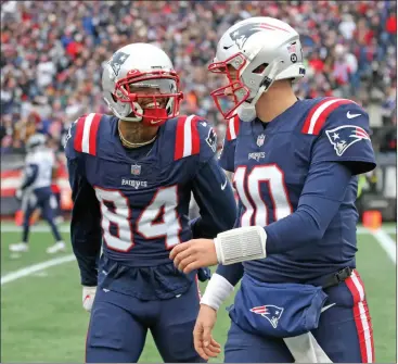  ?? File photo ?? The New England Patriots are trying to finish off a season sweep of the Buffalo Bills at Gillette Stadium today. The Pats can clinch the division title with a victory