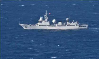  ?? Photograph: Department of Defence ?? The People’s Liberation Army general intelligen­ce ship Tianguanxi­ng in the Arafura Sea on 11 July 2021. The Chinese surveillan­ce ship is on its assessed path to Queensland to monitor the Talisman Sabre 21.