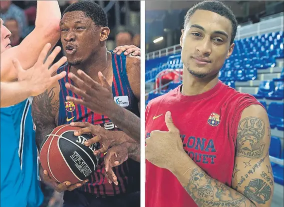  ?? FOTOS: PUNTÍ Y OMEDES ?? Seraphin (izquierda) y Jackson (en su etapa anterior en el Barça). El pívot sigue de baja pero no se cubrirá su vacante con un interior sino que se piensa en Jackson