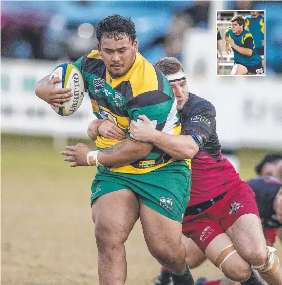  ?? Main picture: JERAD WILLIAMS ?? Peryhn Martin, in action for Surfers Paradise, will join Jack Kimmince (inset) at Bond University next season.