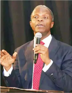  ??  ?? Vice-President Yemi Osinbajo