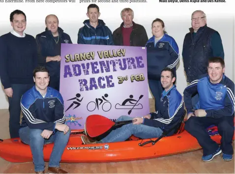  ??  ?? BELOW: At the launch. Back: Secretary Cathal Byrne, chairman Tony Hennebry, Colm Bates, Paud Moriarty, PRO Joanne Rochford, and Henry Rochford. Seated: Niall Doyle, Denis Asple and Des Kehoe.