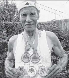  ?? SUBMITTED PHOTO ?? Gower Thompson, an amazing 81-year-old, is still earning medals.