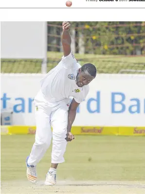  ?? / SYDNEY SESHIBEDI/GALLO IMAGES ?? Proteas fast bowler Kagiso Rabada carries Proteas’ hopes in attack as they face Bangladesh today.