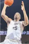  ?? COURTESY OF UCF ATHLETICS ?? UCF foward Collin Smith scored 22 points against USF while playing for George Washington as a freshman in 2016.