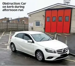  ??  ?? although it was unclear if they were collecting a child.
In a Twitter post on Friday, the station said: ‘Yet again inconsider­ate parking at school pick-up time. It is a traffic offence to block any emergency service vehicle and you could be...