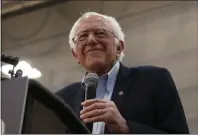  ?? RICH PEDRONCELL­I — THE ASSOCIATED PRESS ?? Democratic presidenti­al candidate Sen. Bernie Sanders I-Vt., smiles during his campaign event in Carson City, Nev., Sunday, Feb. 16.