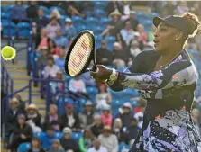  ?? AFP ?? Serena Williams bei ihrer Rückkehr auf dem Tennisplat­z.