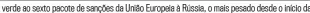  ?? ?? e Charles Michel anunciaram o acordo que deu luz verde ao sexto pacote de sanções da União Europeia à Rússia, o mais pesado desde o início da invasão da Ucrânia