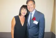  ??  ?? Pictured are honouree Cardel Lifestyles and Logel Homes’ Tim Logel and his wife Sherri.