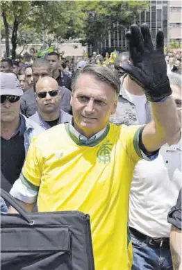  ?? Douglas Magno / AFP ?? Jair Bolsonaro, en Belo Horizonte el pasado 29 de octubre.