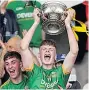  ??  ?? DELIGHT Meath’s Matthew Costello lifts the trophy