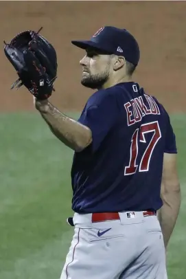  ?? AP Photos ?? ACE OF STAFF: Red Sox starter Nathan Eovaldi has been the only pitcher who’s given the team a chance to win with two solid starts under his belt already this season. Below, Mets’ Jacob deGrom.