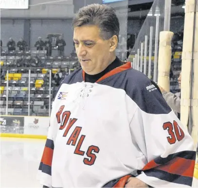  ?? SALTWIRE ?? Former Corner Brook Royals goaltendin­g great Dave Matte, seen here during his No. 30 jersey retirement ceremony in Corner Brook in November 2011, recently died at the age of 61. Loving memories and tributes continue to pour in.
