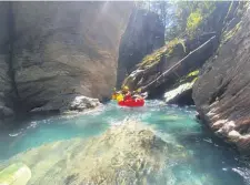  ??  ?? Kayak through crystal clear waters.