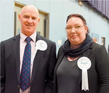  ?? ?? Geoff Hill and Helen Taylor were among The Borough First Independen­ts (then called The Borough First) candidates who were elected at the last local elections in 2019.