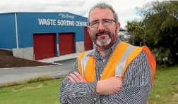  ?? PHOTO: SCOTT HAMMOND/ FAIRFAX NZ ?? Marlboroug­h District Council solid waste manager Alec McNeil overlooks the new Waste Sorting Centre, a project four years in the making.