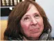  ??  ?? Belarus writer and journalist Svetlana Alexievich at a press conference in Minsk on Thursday.