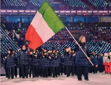  ??  ?? L’Italia alla cerimonia ai Giochi invernali 2018 di PyeongChan­g GETTY