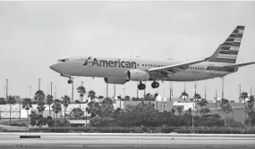  ??  ?? American Airlines began the year with about 140,000 employees but expects fewer than 100,000 to remain in October.