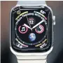  ?? AFP ?? The Apple Watch Series 4 is now bigger with 40mm and 42mm models. —