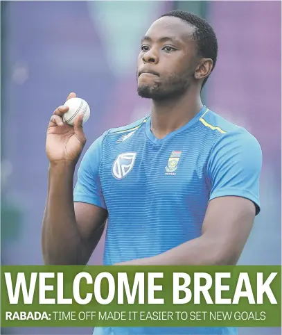  ?? Picture: Getty Images ?? SELF-REFLECTION. Proteas spearhead Kagiso Rabada is eager to bounce back after having a season to forget.