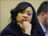  ?? SUE OGROCKI — THE ASSOCIATED PRESS ?? Oklahoma state Sen. Anastasia Pittman, D-Oklahoma City, listens during a committee meeting in Oklahoma City.