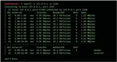  ??  ?? Figure 8: iperf running as a client