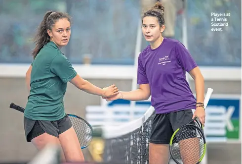  ?? ?? Players at a Tennis Scotland event.