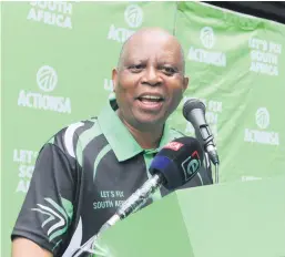  ?? Picture: Neil McCartney ?? UPBEAT. ActionSA leader Herman Mashaba says ActionSA has the support to remove the ANC.