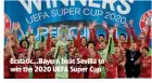  ??  ?? Ecstatic…Bayern beat Sevilla to win the 2020 UEFA Super Cup