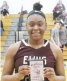  ??  ?? Shanayshia Culpepper was selected the Player of the Game for the East Webster Lady Wolverines after Saturday’s 5944 victory over Mcadams at the Mid Mississipp­i Challenge. (Photo by Danny P. Smith, SDN)