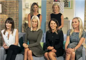  ??  ?? Below: last year’s Ladies of London line-up (clockwise from back left), Marissa Hermer, Julie, Noelle Reno, Juliet Angus, Caroline Stanbury and Annabelle Neilson. Right: Julie at Mapperton