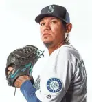  ?? MARK J. REBILAS/USA TODAY SPORTS ?? Mariners pitcher Felix Hernandez is hoping to bounce back from two subpar seasons.