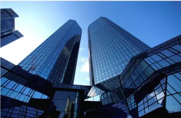  ??  ?? The headquarte­rs of Deutsche Bank is pictured in Frankfurt, Germany. — Reuters photo