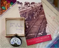  ?? AP ?? A pocket watch of Pandit Devi Dass, who was killed in mob violence in Pakistan which was later donated by his son to the Partition Museum in New Delhi. —