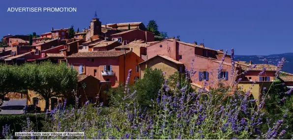  ??  ?? Lavender fields near Village of Roussillon