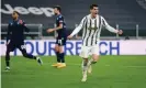  ?? Photograph: Massimo Pinca/Reuters ?? Álvaro Morata celebrates scoring Juventus’s third goal from the penalty spot against Lazio on Saturday.