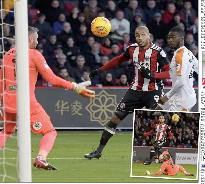  ?? PICTURES: Action Images ?? FOUR-MIDABLE: The first of Leon Clarke’s second-half quartet was a deft finish; the second, inset, a clever chip over Hull keeper Allan McGregor