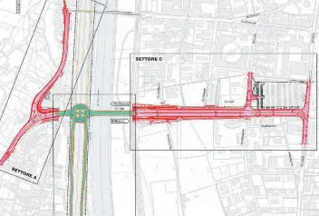  ??  ?? Come sarà, da qui a qualche anno, il nuovo accesso autostrada­le da sud