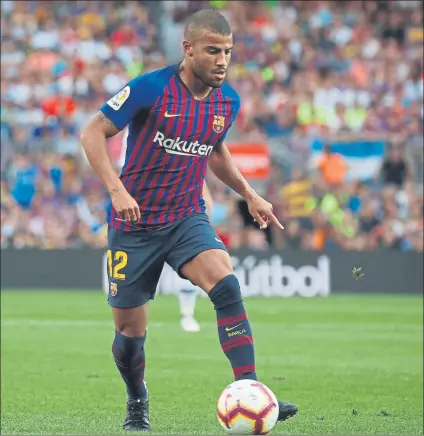  ?? FOTO: PEP MORATA ?? Rafinha, en el Gamper Pese a ser transferib­le, el brasileño ha hecho una buena pretempora­da y fue titular en Tánger