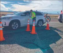  ?? COURTESY TAOS COUNTY SHERIFF’S OFFICE ?? Taos County Sheriff Jerry Hogrefe said his deputies learned that most out-of-state drivers were unaware of the details of New Mexico’s emergency health order put in place due to the pandemic.